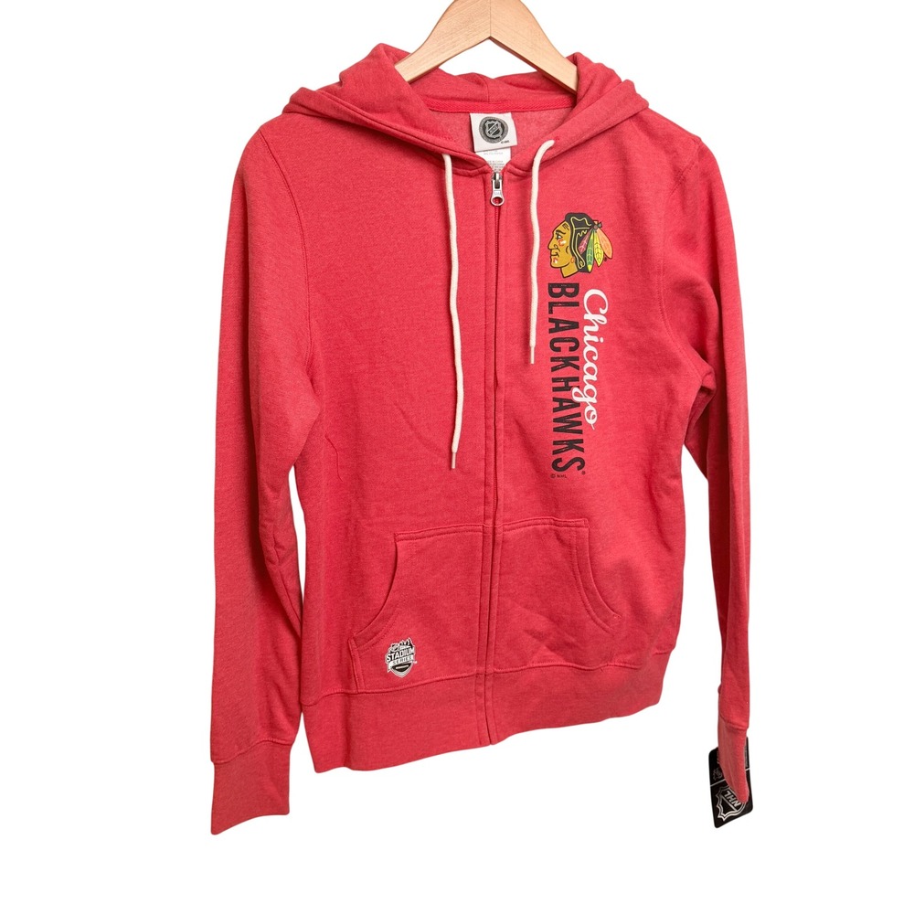 NHL Womens Chicago Blackhawks M Red‎ 2016 Stadium Series Zip Up Hoodie NHL Gear